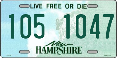 NH license plate 1051047