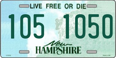 NH license plate 1051050