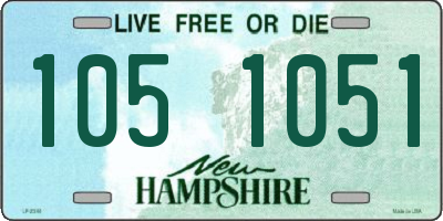 NH license plate 1051051