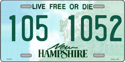 NH license plate 1051052