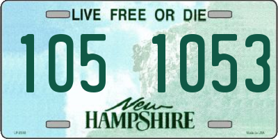 NH license plate 1051053