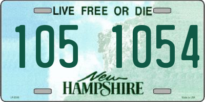 NH license plate 1051054