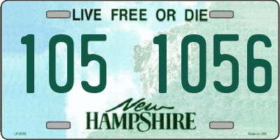 NH license plate 1051056