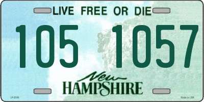 NH license plate 1051057