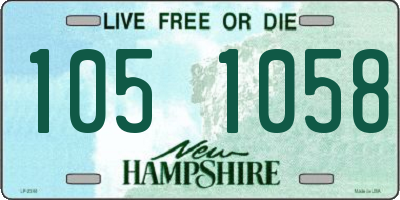 NH license plate 1051058