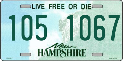 NH license plate 1051067