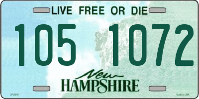 NH license plate 1051072