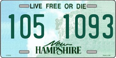 NH license plate 1051093