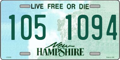 NH license plate 1051094