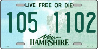 NH license plate 1051102