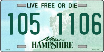 NH license plate 1051106
