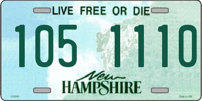 NH license plate 1051110