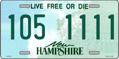 NH license plate 1051111