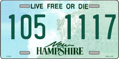 NH license plate 1051117