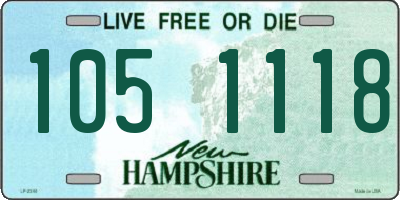NH license plate 1051118