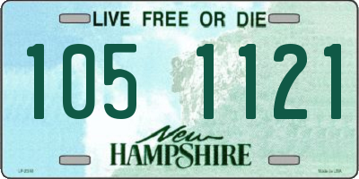 NH license plate 1051121