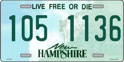 NH license plate 1051136