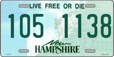 NH license plate 1051138