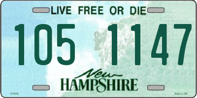 NH license plate 1051147