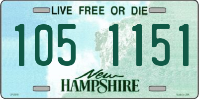 NH license plate 1051151
