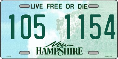 NH license plate 1051154