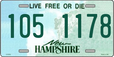 NH license plate 1051178