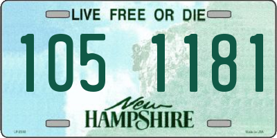 NH license plate 1051181
