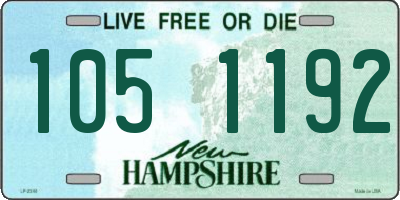 NH license plate 1051192