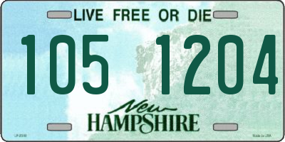 NH license plate 1051204