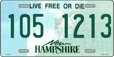 NH license plate 1051213