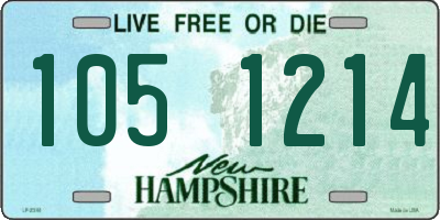 NH license plate 1051214