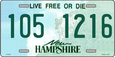 NH license plate 1051216