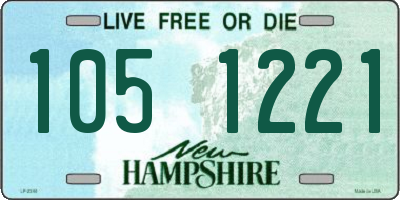 NH license plate 1051221