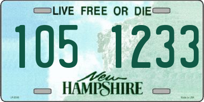 NH license plate 1051233