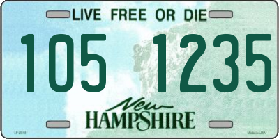 NH license plate 1051235