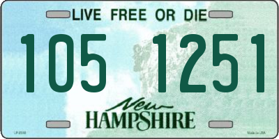 NH license plate 1051251