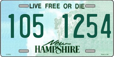 NH license plate 1051254