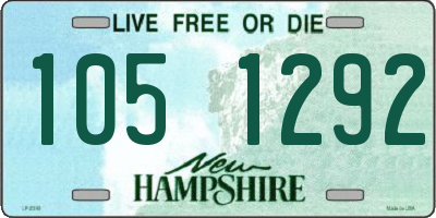 NH license plate 1051292