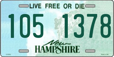 NH license plate 1051378