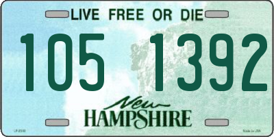 NH license plate 1051392