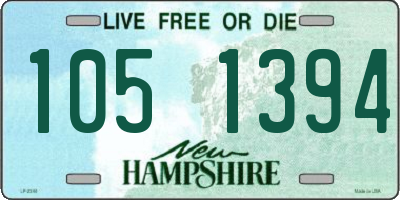 NH license plate 1051394