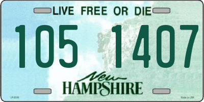 NH license plate 1051407