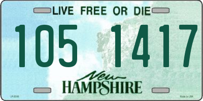 NH license plate 1051417