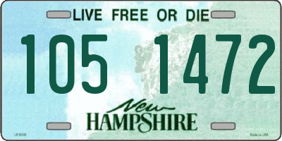 NH license plate 1051472