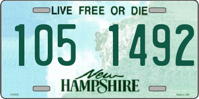 NH license plate 1051492