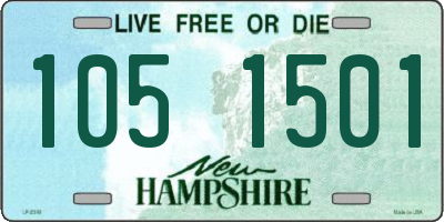NH license plate 1051501