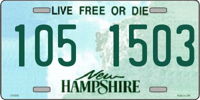 NH license plate 1051503