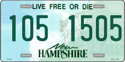 NH license plate 1051505