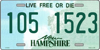 NH license plate 1051523