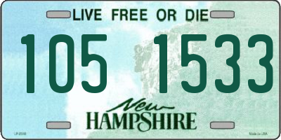 NH license plate 1051533